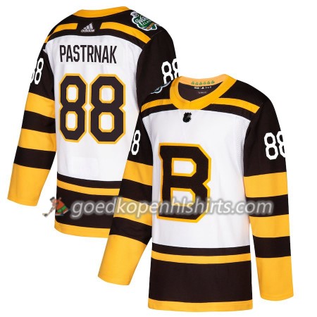 Boston Bruins David Pastrnak 88 2019 Winter Classic Adidas Wit Authentic Shirt - Mannen